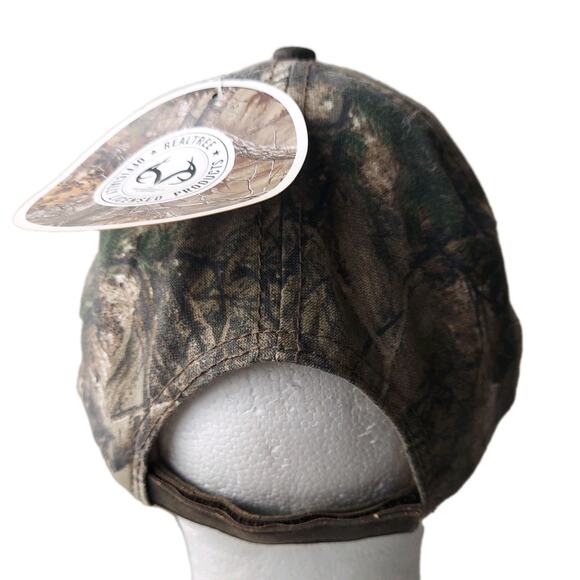 REALTREE Xtra Brown Camouflage Hat Camo "POMP'S Tree Service" One Size Adjustabl - Picture 3 of 7